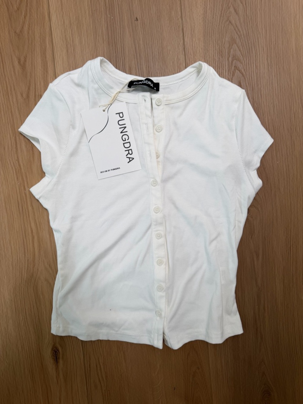 White button down tshirt